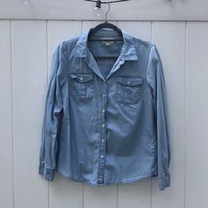 Blue Cotton Button Down
